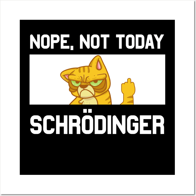 Schroedingers Cat Funny Physicist Dark Humor Wall Art by MGO Design